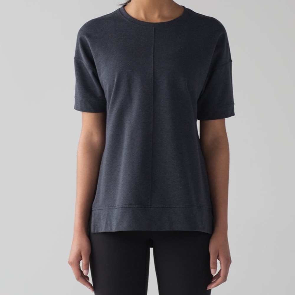 Lululemon Cut Above Tee Heathered Naval Blue